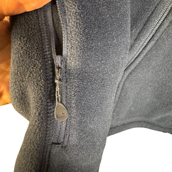 Vineyard Vines Navy Blue Full Zip Fleece Vest SZ Large Whale Logo Warm Casual - Picture 7 of 11